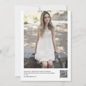 Elegant Kerst Vrijgezellenfeest QR Code Foto Kaart (Achterkant)