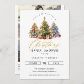 Elegant Kerst Vrijgezellenfeest QR Code Foto Kaart (Voorkant / Achterkant)