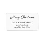 Elegant kerstAdresetiketten Etiket (Voorkant)