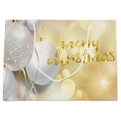 Elegant kerstbal Balls Bokeh Holiday Groot Cadeauzakje (Voorkant)