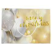 Elegant kerstbal Balls Bokeh Holiday Groot Cadeauzakje (Achterkant)