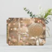 Elegant kerstbal, feestfeest voor bedrijven kaart (Staand voorkant)