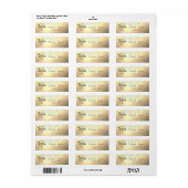 Elegant, kerstbal, kerstlampjes, goud etiket (Full Sheet)