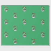 Elegant kerstbal Retro Car Holiday Cadeaupapier (Vlak)