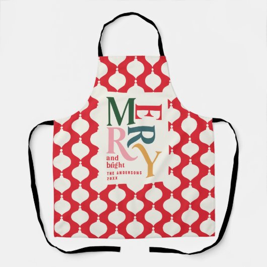 Elegant  kerstbal schort (Voorkant)