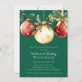 Elegant Kerstbal Vakantiefeestje Kaart (Voorkant)