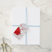 Elegant kerstballen cadeaulabel (Met Touw)