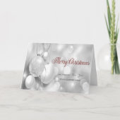 Elegant kerstballen, Company Greeting Feestdagen Kaart (Voorkant)