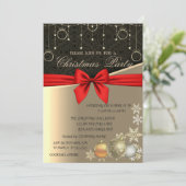 Elegant kerstballen, feestfeest kaart (Staand voorkant)