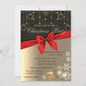 Elegant kerstballen, feestfeest kaart (Voorkant)