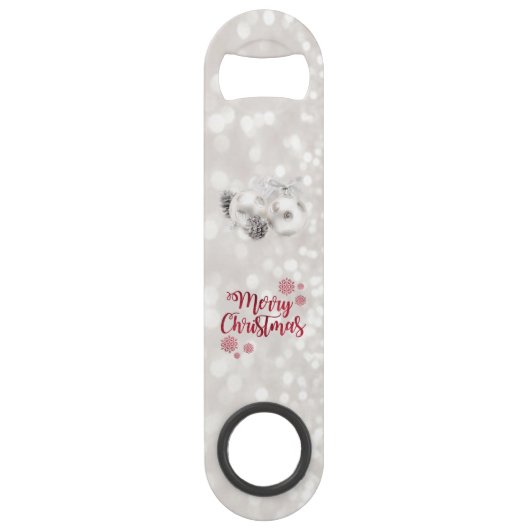 Elegant, kerstballen, Glittery Bokeh Speed Flessenopener (Achterkant)