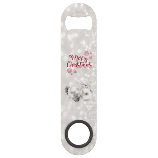 Elegant, kerstballen, Glittery Bokeh Speed Flessenopener (Voorkant)