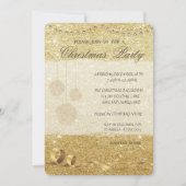 Elegant kerstballen, glittery, kerstfeest kaart (Voorkant)