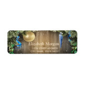 Elegant kerstballen, houtextiket etiket (Voorkant)