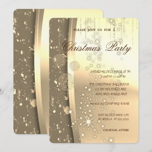 Elegant kerstballen, kerstfeest kaart (Voorkant / Achterkant)