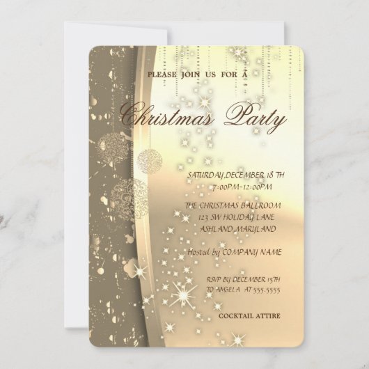 Elegant kerstballen, kerstfeest kaart (Voorkant)