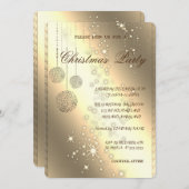 Elegant kerstballen, kerstfeest kaart (Voorkant / Achterkant)