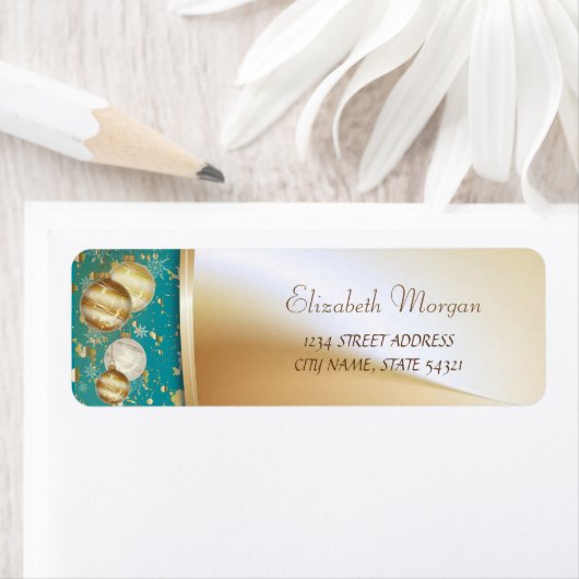 Elegant kerstballen, label (Insitu)