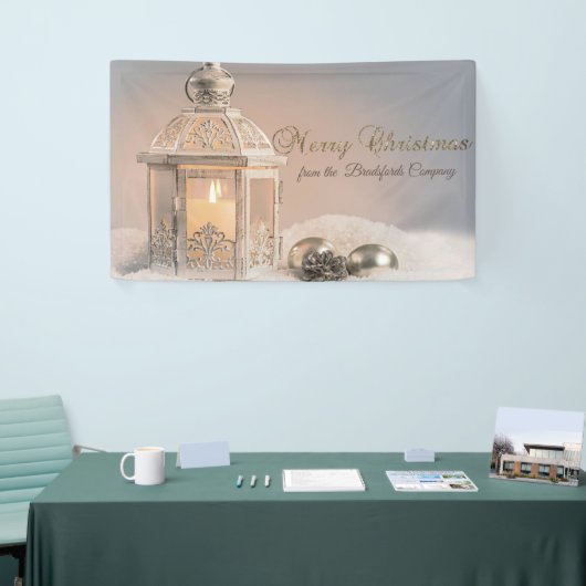 Elegant kerstballen, Lantern Spandoek (Beurs)