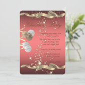 Elegant kerstballen, mousjes, kerstfeest kaart (Staand voorkant)