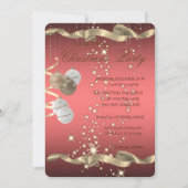 Elegant kerstballen, mousjes, kerstfeest kaart (Voorkant)