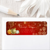 Elegant kerstballen, sneeuwvlokken etiket (Insitu)