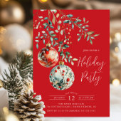 Elegant kerstballen vakantiefeest kaart