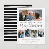 Elegant | Kerstbeker met fotocollage Feestdagenkaart (Voorkant / Achterkant)