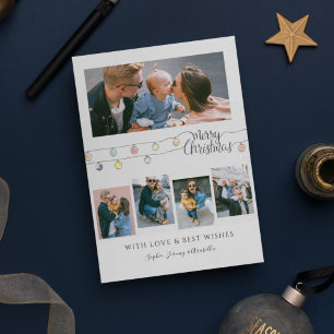 Elegant   Kerstbeker met fotocollage Feestdagenkaart