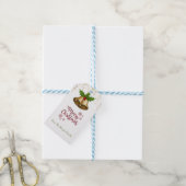 Elegant, kerstbellen, Confetti Cadeaulabel (Met Touw)