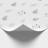 Elegant kerstblad & Berry inpakpapier (Hoek)
