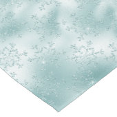 Elegant Kerstblauw Snowflake Patroon Korte Tafelloper (Hoek)