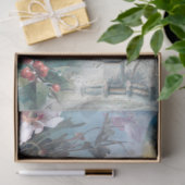 Elegant kerstblauwachtigen en ontkoppeling van muz tissuepapier (Geschenk)