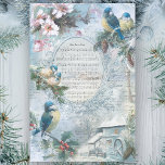 Elegant kerstblauwachtigen en ontkoppeling van muz tissuepapier<br><div class="desc">Het elegante roestachtige bloemontwerp met  blauwachtigen op holly- en pijnboomboughs,  witte rozen,  een vaag boerderij met een waterwiel,  handschrift,  rollen en witte bloemen met "Home Sweet Home"-muziek in ornatte gegraveerde lijst. Achtergrond bevat bleke blauwe lucht met witte wolken.</div>