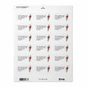 Elegant kerstbloemen retouradreslabel etiket (Full Sheet)
