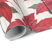 Elegant  kerstbloempatroon cadeaupapier (Rol Hoek)
