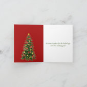 Elegant kerstbomen lammeren kaart (Binnen)