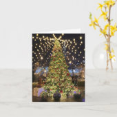 Elegant kerstbomen lammeren kaart (Gele Bloem)