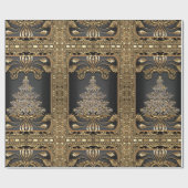 Elegant kerstboom Baroque Beauty Cadeaupapier (Vlak)