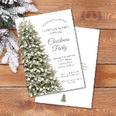Elegant kerstboom Company Holiday Party Kaart