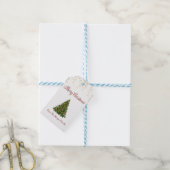 Elegant, kerstboom, Confetti Cadeaulabel (Met Touw)