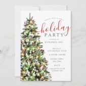 Elegant kerstboom Corporate Holiday Party Kaart (Voorkant)