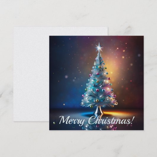 Elegant kerstboom feestdagenkaart (Voorkant / Achterkant)