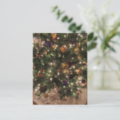 Elegant kerstboom feestdagenkaart (Staand voorkant)