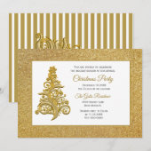 Elegant kerstboom feestelijke feest kaart (Voorkant / Achterkant)