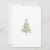 Elegant Kerstboom Feestje Kaart (Achterkant)
