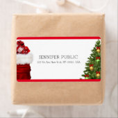 Elegant kerstboom Gifts Trendy Sjabloon Etiket (Insitu)
