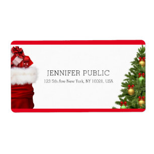 Elegant kerstboom Gifts Trendy Sjabloon Etiket