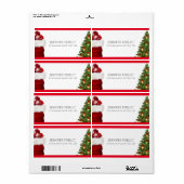 Elegant kerstboom Gifts Trendy Sjabloon Etiket (Full Sheet)