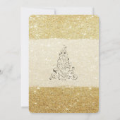 Elegant kerstboom, glitterie, kerstfeest kaart (Achterkant)